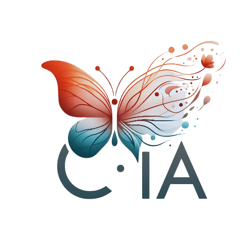 Logo de Cambio Integral Armonía con Svitlana Bytka que representa las siguientes páginas: CIA Bienestar, Servicios, Error 404, Contacto, Cursos, Retiros, Blog, Tienda, Inicio, Eventos, Testimonios.