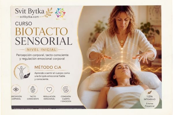Curso BioTacto Sensorial Nivel Inicial con percepción corporal, tacto consciente y regulación emocional corporal desde el Método CiA de Svit Bytka