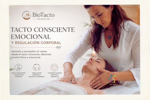 Curso Tacto consciente emocional y regulación corporal en formación práctica de bienestar sensorial y percepción corporal de BioTacto Sensorial con Svit Bytka