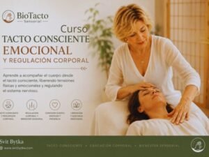 Curso Tacto consciente emocional y regulación corporal en formación práctica de bienestar sensorial y percepción corporal de BioTacto Sensorial con Svit Bytka